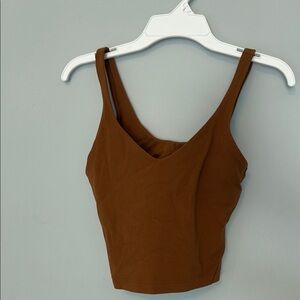 Lululemon Athletica Brown Fitted Bustier Tank Top